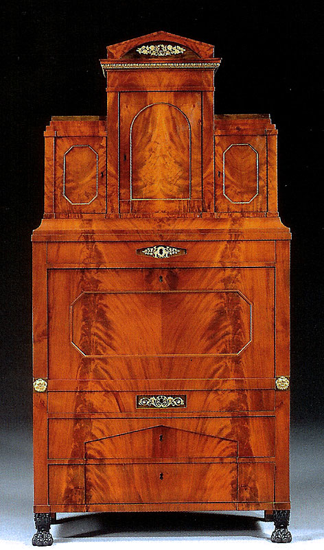 1-912 Bedeutender Empire Schreibschrank